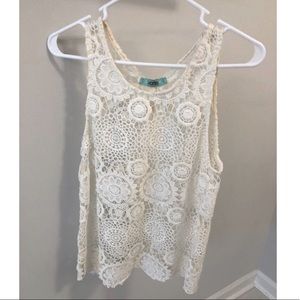 Lace white tank top. Never worn before!